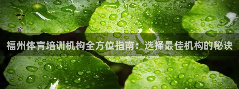 富联平台孩7O777：福州体育培训机构全方位指南：选择最佳机